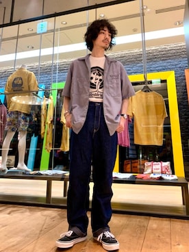 「エンジニアシャツ」｜ikechanさん（メンズ・171cm）の夏コーディネート
