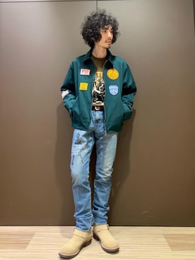 「でにむ」｜「アイテム（ブーツ）」を使った、ikechanさん（メンズ・171cm）の冬コーディネート
