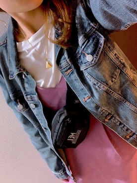 「くすみカラー」｜「アイテム（ボディバッグ/ウエストポーチ）」を使った、Yukiさん（レディース・164cm）の春コーディネート