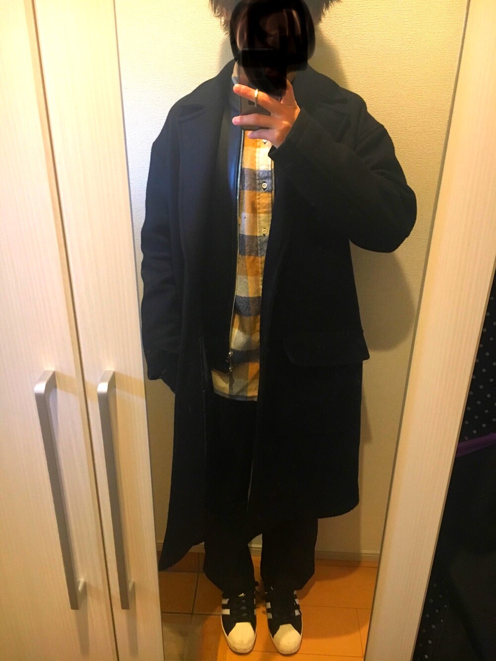 「JUNREDのアイテム（シャツ/ブラウス、その他）」を使った、Kazumaさん（メンズ・167cm）の冬コーディネートの1枚目の写真