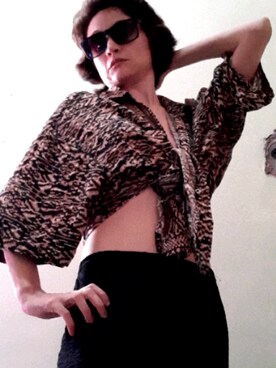 「piaのアイテム（テーラードジャケット、ブラウン系）」を使った、Pia Soturnaさん（レディース）の春コーディネート