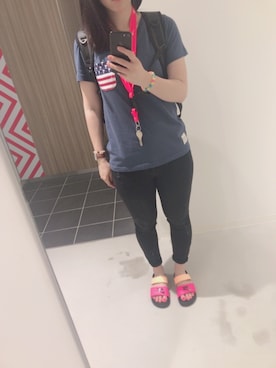 「USA」｜「アイテム（その他）」を使った、MOMOさん（レディース・167cm）の夏コーディネート