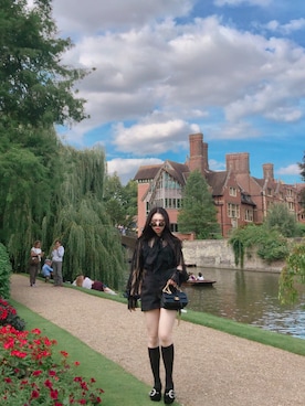 「self-portrait（セルフポートレート）のアイテム（トップス）」を使った、伊莱恩さん（レディース・156cm）の夏コーディネート