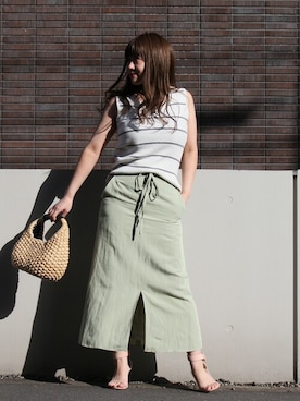 「DRWCYS（ドロシーズ）のアイテム」を使った、MIDORIさん（レディース・155cm）の夏コーディネート