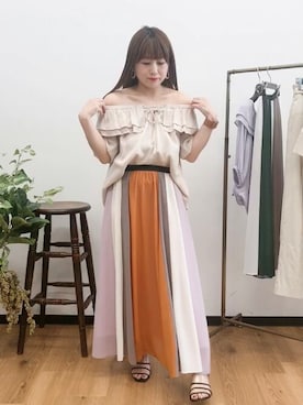 「DRWCYS（ドロシーズ）のアイテム」を使った、MIDORIさん（レディース・155cm）の夏コーディネート