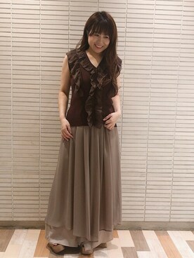 「DRWCYS（ドロシーズ）のアイテム（パンツ）」を使った、MIDORIさん（レディース・155cm）の夏コーディネート
