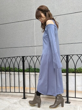 「DRWCYS（ドロシーズ）のアイテム（ワンピース）」を使った、MIDORIさん（レディース・155cm）の秋コーディネート