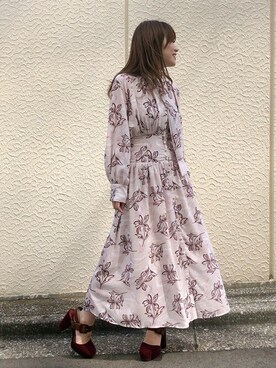 「DRWCYS（ドロシーズ）のアイテム（ワンピース）」を使った、MIDORIさん（レディース・155cm）の秋コーディネート