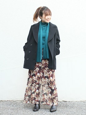 「DRWCYS（ドロシーズ）のアイテム（ジャケット/アウター）」を使った、MIDORIさん（レディース・155cm）の冬コーディネート
