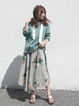 「DRWCYS（ドロシーズ）のアイテム（スカート）」を使った、MIDORIさん（レディース・155cm）の春コーディネート