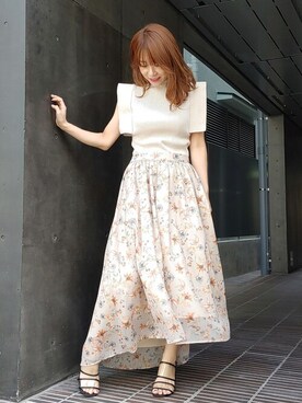 「DRWCYS（ドロシーズ）のアイテム（スカート）」を使った、MIDORIさん（レディース・155cm）の春コーディネート