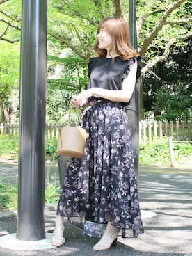 「DRWCYS（ドロシーズ）のアイテム（スカート）」を使った、MIDORIさん（レディース・155cm）の春コーディネート