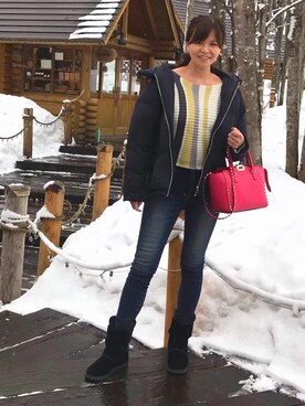 ニット セーターを使った 雪国コーデ のレディース人気ファッションコーディネート Wear