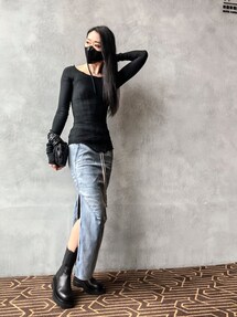 【コーデの主役に】RICK OWENS LUXOR デニム マキシ スカート 楽天市場】スカート マキシ丈スカート デニムマキシ フレア A