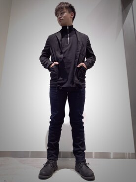 デニムジャケットを使った 黒tシャツ のメンズ人気ファッションコーディネート ユーザー ショップスタッフ Wear