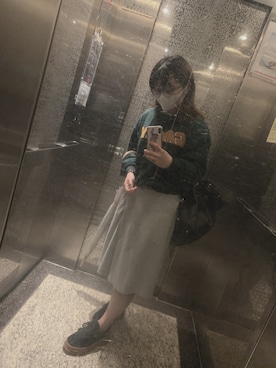 「アイテム（ドレス、グレー系）」を使った、ねこさん（レディース・149cm）の春コーディネート