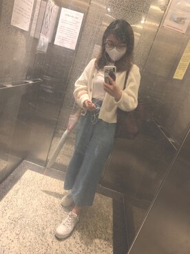 「PULL&BEAR（プルアンドベア）のアイテム（シューズ）」を使った、ねこさん（レディース・149cm）の春コーディネート