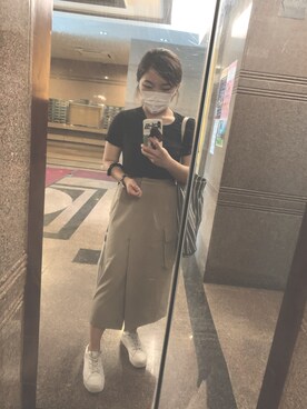 「PULL&BEAR（プルアンドベア）のアイテム（シューズ）」を使った、ねこさん（レディース・149cm）の夏コーディネート