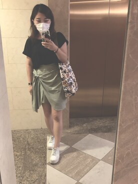 「PULL&BEAR（プルアンドベア）のアイテム（シューズ）」を使った、ねこさん（レディース・149cm）の夏コーディネート