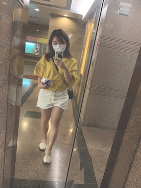 「TORY BURCH（トリーバーチ）のアイテム（ハンドバッグ）」を使った、ねこさん（レディース・149cm）の夏コーディネート