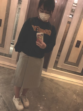 「PULL&BEAR（プルアンドベア）のアイテム（シューズ）」を使った、ねこさん（レディース・149cm）の秋コーディネート