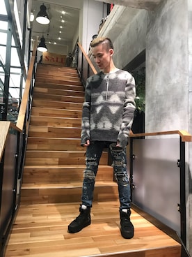 「KMRii」｜yoshiaki matsufujiさん（メンズ・165cm）の冬コーディネート