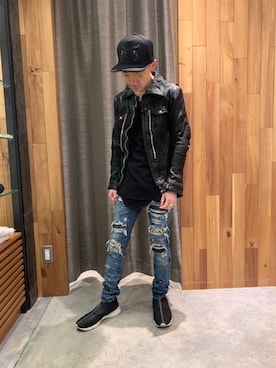 「OVERDESIGN（オーバーデザイン）のアイテム」を使った、yoshiaki matsufujiさん（メンズ・165cm）の春コーディネート