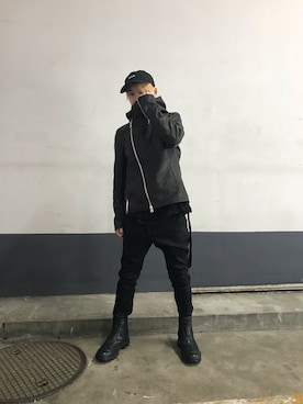 「ISAMU KATAYAMA BACKLASH（イサムカタヤマバックラッシュ）のアイテム（ジャケット/アウター）」を使った、yoshiaki matsufujiさん（メンズ・165cm）の春コーディネート