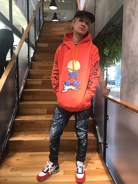 「ROYAL FLASH（ロイヤルフラッシュ）のアイテム（パンツ）」を使った、yoshiaki matsufujiさん（メンズ・165cm）の春コーディネート
