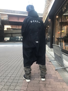 「Y-3（ワイスリー）のアイテム（ジャケット/アウター）」を使った、yoshiaki matsufujiさん（メンズ・165cm）の春コーディネート