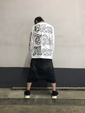 「ISAMU KATAYAMA BACKLASH（イサムカタヤマバックラッシュ）のアイテム（パンツ）」を使った、yoshiaki matsufujiさん（メンズ・165cm）の春コーディネート