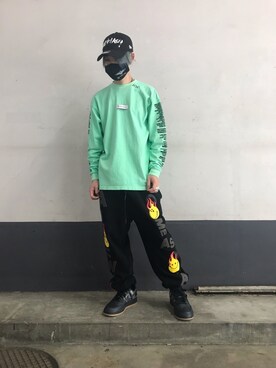 「READY MADES（レディーメイド）のアイテム」を使った、yoshiaki matsufujiさん（メンズ・165cm）の夏コーディネート