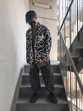「ROYAL FLASH（ロイヤルフラッシュ）のアイテム（ジャケット/アウター）」を使った、yoshiaki matsufujiさん（メンズ・165cm）の夏コーディネート
