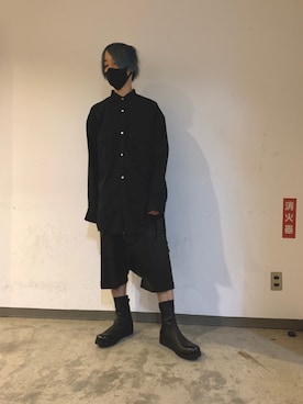 「ISAMU KATAYAMA BACKLASH（イサムカタヤマバックラッシュ）のアイテム（パンツ）」を使った、yoshiaki matsufujiさん（メンズ・165cm）の夏コーディネート