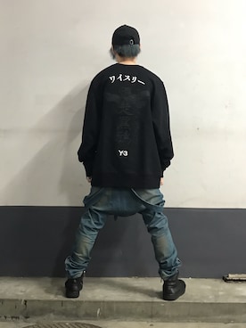 「ISAMU KATAYAMA BACKLASH（イサムカタヤマバックラッシュ）のアイテム（パンツ）」を使った、yoshiaki matsufujiさん（メンズ・165cm）の夏コーディネート