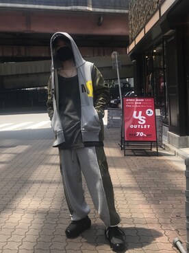「roarguns（ロアーガンズ）のアイテム」を使った、yoshiaki matsufujiさん（メンズ・165cm）の夏コーディネート