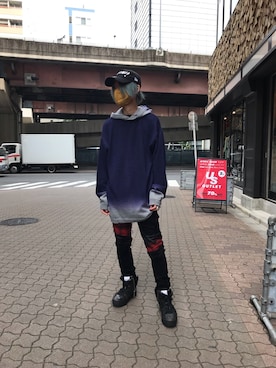 「ISAMU KATAYAMA BACKLASH（イサムカタヤマバックラッシュ）のアイテム」を使った、yoshiaki matsufujiさん（メンズ・165cm）の夏コーディネート