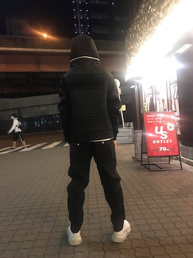 「muta（ムータ）のアイテム（パンツ）」を使った、yoshiaki matsufujiさん（メンズ・165cm）の秋コーディネート