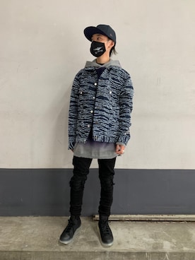 「ISAMU KATAYAMA BACKLASH（イサムカタヤマバックラッシュ）のアイテム（トップス）」を使った、yoshiaki matsufujiさん（メンズ・165cm）の秋コーディネート