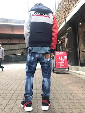 「DSQUARED2（ディースクエアード）のアイテム（シューズ）」を使った、yoshiaki matsufujiさん（メンズ・165cm）の秋コーディネート