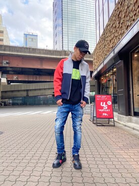 「muta（ムータ）のアイテム（トップス）」を使った、yoshiaki matsufujiさん（メンズ・165cm）の秋コーディネート