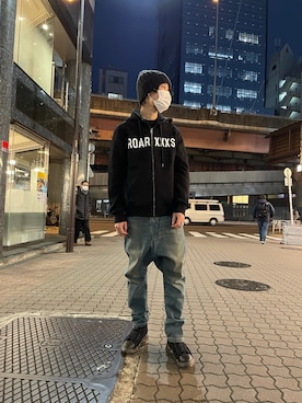 「roarguns（ロアーガンズ）のアイテム」を使った、yoshiaki matsufujiさん（メンズ・165cm）の冬コーディネート