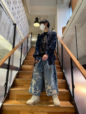 「roarguns（ロアーガンズ）のアイテム」を使った、yoshiaki matsufujiさん（メンズ・165cm）の冬コーディネート