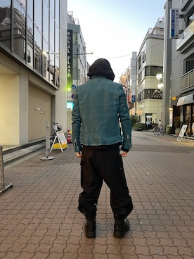 「ISAMU KATAYAMA BACKLASH（イサムカタヤマバックラッシュ）のアイテム（ジャケット/アウター）」を使った、yoshiaki matsufujiさん（メンズ・165cm）の冬コーディネート