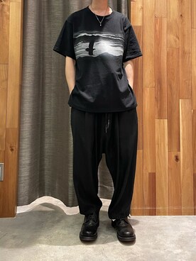 「ISAMU KATAYAMA BACKLASH（イサムカタヤマバックラッシュ）のアイテム（トップス）」を使った、yoshiaki matsufujiさん（メンズ・165cm）の春コーディネート