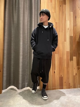 「ISAMU KATAYAMA BACKLASH（イサムカタヤマバックラッシュ）のアイテム（パンツ）」を使った、yoshiaki matsufujiさん（メンズ・165cm）の春コーディネート