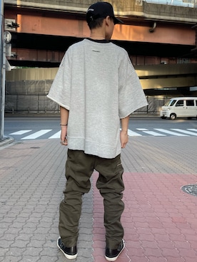 「ISAMU KATAYAMA BACKLASH（イサムカタヤマバックラッシュ）のアイテム（スニーカー）」を使った、yoshiaki matsufujiさん（メンズ・165cm）の春コーディネート