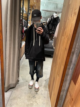 「ISAMU KATAYAMA BACKLASH（イサムカタヤマバックラッシュ）のアイテム（パンツ）」を使った、yoshiaki matsufujiさん（メンズ・165cm）の春コーディネート