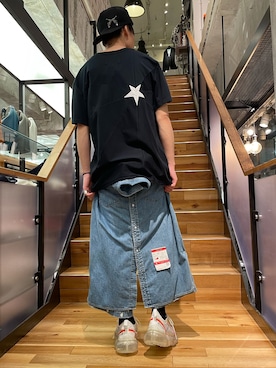「ROYAL FLASH（ロイヤルフラッシュ）のアイテム（スニーカー）」を使った、yoshiaki matsufujiさん（メンズ・165cm）の春コーディネート