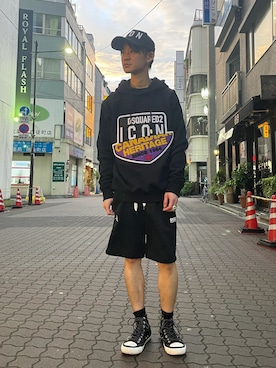 「ISAMU KATAYAMA BACKLASH（イサムカタヤマバックラッシュ）のアイテム（シューズ）」を使った、yoshiaki matsufujiさん（メンズ・165cm）の春コーディネート